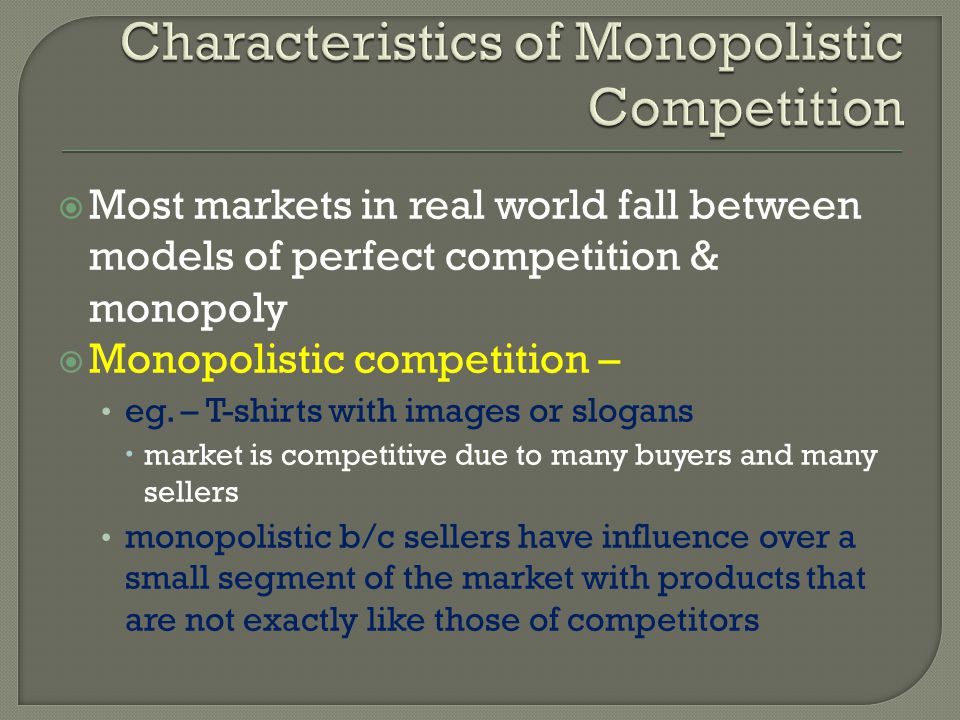 Monopolistic Market